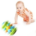 thumbnail image 4 of BUTOMKY Montessori Sensory Teething Rattle Balls - Chewable Grasp Shaker Toys with Soft Silicone Base, Tummy Time Developmental Learning Toys for Newborns 0-6 Months & Infants 6-18 Months, 4 of 7