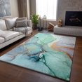 thumbnail image 6 of Addison Rugs Mayfield Washable Transitional Watercolors Teal Rectangle Rug, 10' x 14', 6 of 6