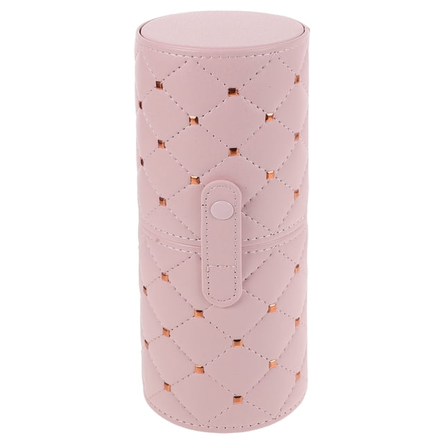 LOLIPPYY Estuche Para Brochas De Maquillaje Rosa Con Antipolvo Y Soporte Resistente De PU