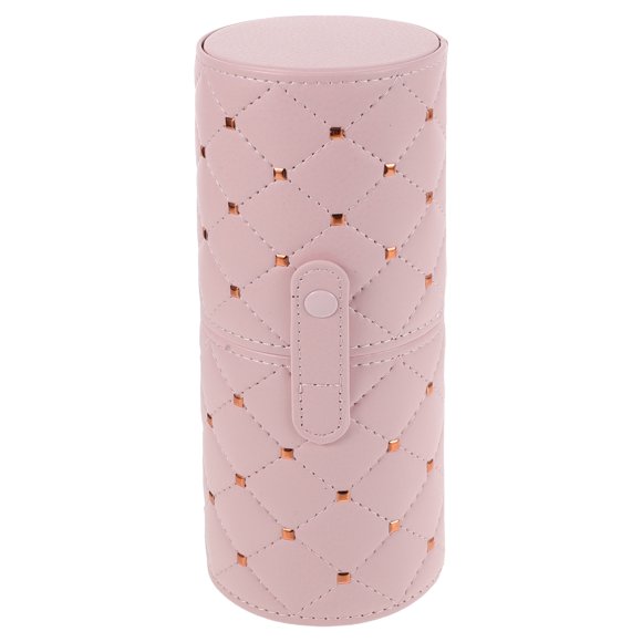 LOLIPPYY Estuche Para Brochas De Maquillaje Rosa Con Antipolvo Y Soporte Resistente De PU