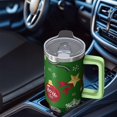 thumbnail image 4 of Christmas Day 40oz Stainless Steel Travel Mug with Handle and Straw Lid, Leak Proof Insulated Tumbler, Holiday Coffee Cup Gifts for Women, 4 of 4