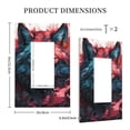thumbnail image 5 of Zufioo Red Flame Wolf Head Print Switch Wall Plate, Dustproof and Heat-resistant Decorative Wall Switch Cover, Suitable for Residential and Commercial Areas-Mid-size, 5 of 8