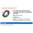thumbnail image 2 of Drive Shaft Center Support Bearing - Compatible with 2006 - 2016 Mercedes-Benz E350 2007 2008 2009 2010 2011 2012 2013 2014 2015, 2 of 2