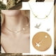 thumbnail image 2 of Cadena corta de metal estilo paz para el cuello para mujer, accesorio con temperamento, regalo para niñas, novia, esposa, collar flexible, collar nuevo para mujer, regalo, 2 of 6