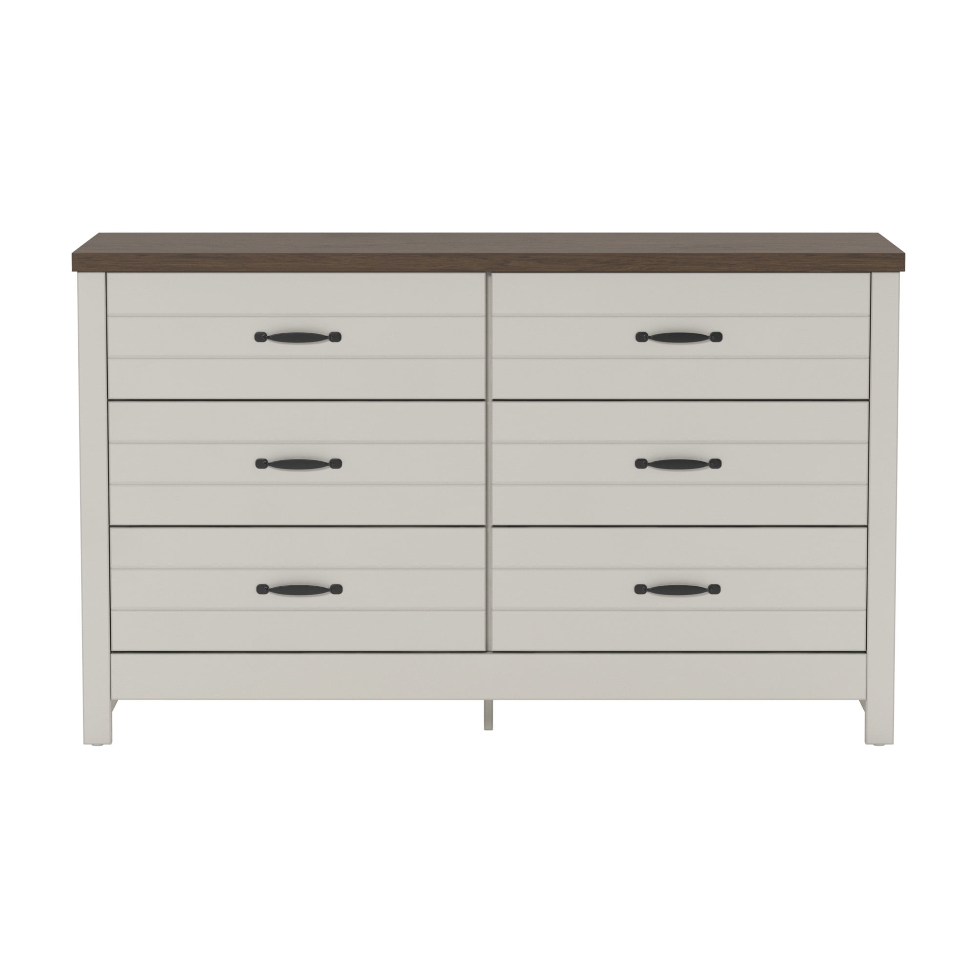 Lancaster Wood 6 Drawer Dresser, Ivory, by Hillsdale Living Essentials