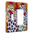 thumbnail image 1 of KuzmarK™ 2 Gang Single Toggle / Single Duplex Rocker Wall Plate - Polka Dot Chunky Kitties in Santa Hats Christmas Cat Art by Denise Every, 1 of 1