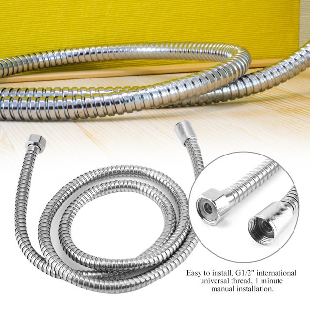 Tubo de ducha, manguera de ducha flexible de acero inoxidable para baño, tubo de baño de alta capacidad