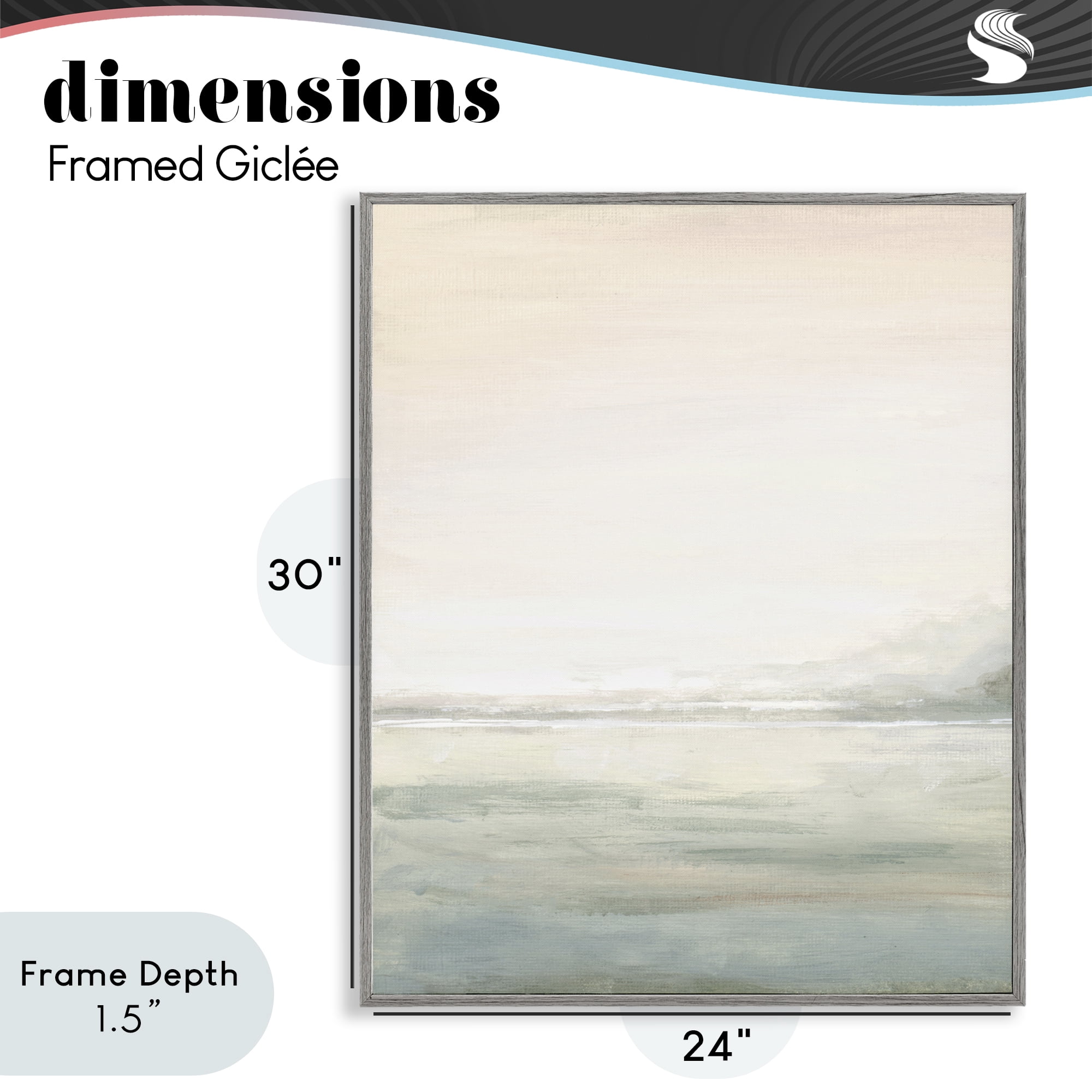 Stupell Industries Light Fog Atmosphere Gray Framed Giclee Art, design by Patricia Pinto
