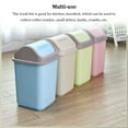 thumbnail image 4 of Plastic Swing Lid Classified Bin Home Office Rubbish Basket Simple Style Plastic Waste Dustbin Garbage Container Wastebasket Trash Can with Cover Green, 4 of 7