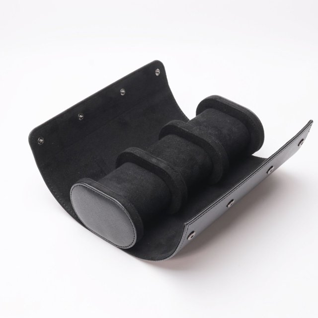 Caja de Reloj de Cuero portátil, Caja de Reloj de Viaje Negra de 1 Pieza, Caja de Reloj clásica, Caja de Almacenamiento de Relojes, Caja de Reloj para Hombres con 3 Compartimentos, Regalo para Mujeres