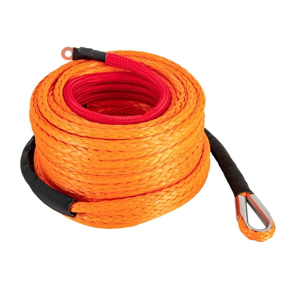 ChicHomey 100ft Winch Rope with Heavy-Duty Stainless Steel Hook, 10.8T Breaking Strength, Protective Sleeve, for ATV, SUV, UTV, Truck, and Watercraft