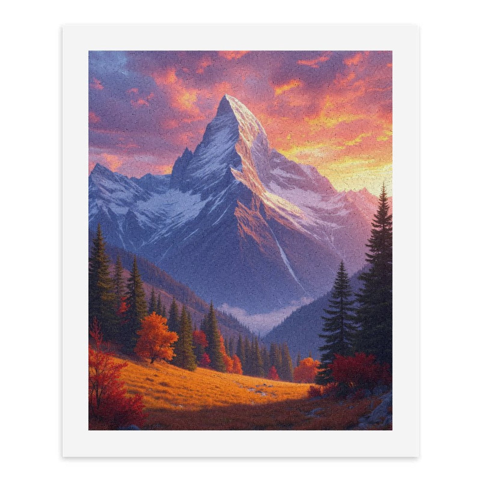 Paint by Numbers Kit for Adults, Mountain Sunrise Autumn Landscape Paint by Numbers, Easy Paint by Numbers Kit for Adults Beginner, DIY Adult Paint by Number Kits on Canvas, Home Decor
