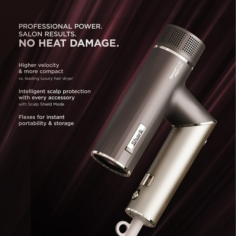 Shark SpeedStyle Pro FLEX High-Velocity Hair Dryer, Scalp Shield
