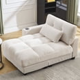 thumbnail image 5 of UNITED WE WIN Sleeper Sofa Couch Bed, Oversized Chaise Lounge Chair, Cozy Cloud Couch with Storage, Modern Convertible Sectional Sofa for Living Room, Apartment, Dorm(Beige), 5 of 17