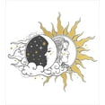 thumbnail image 2 of Ambesonne Moon Rays Duvet Cover Sets, Woman Portrait in Sun, 2-Twin, Mustard Grey, 2 of 3