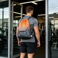 thumbnail image 4 of Drawstring Backpack Sports Bag, Drawstring Pocket Durable Polyester Backpack for Basketball Football, Large Capacity Breathable Mesh Bag for Beach Gym Cycling Hiking, 4 of 6