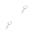 thumbnail image 1 of Sonducket Gancho de seguridad Firmeza de acero inoxidable Solidez Hermeticidad de seguridad Hebilla de metal A prueba de herrumbre Múltiples tamaños Cabeza simple de 110 mm 2piezas Sonducket CBP377988, 1 of 5