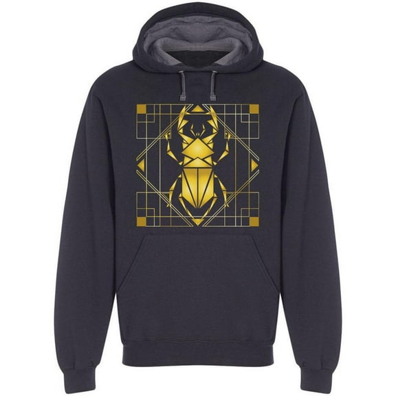 Scarab Beetle Sketch Hoodie Men -Image by Shutterstock, Male XX-Large
