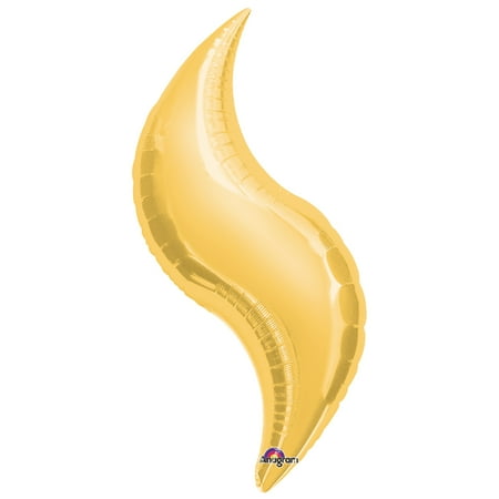 Shiny Gold Foil - Anagram Shiny Metallic Solid Curve Shaped 19