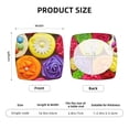 thumbnail image 5 of KLL Brightly Colored Cupcakes Pattern Seat Covers for Dining Room Chairs,Washable Chair Seat Chair Covers Seat Protector-Four Pieces, 5 of 7