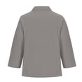 thumbnail image 5 of Endives Women's Cotton Linen Shirt Solid Color Long Sleeved Shirt Casual Daily Wear Comfortable Womens Blouse Summer Trendy S-5XL, 5 of 6