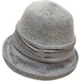 thumbnail image 3 of CoCopeaunts Bucket Hats for Women Wool Plaid Splicing Autumn Winter Warm Fisherman Hat Pleated Design Dome Small Brimmed Hat, 3 of 8