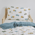 thumbnail image 3 of Cotton Muslin Toddler Bedding 3 Piece Set - Work Trucks, 3 of 9