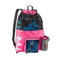 thumbnail image 1 of Mochila grande de malla TYR para equipamiento de natación, gimnasio y entrenamiento húmedo, rosa, 1 of 3