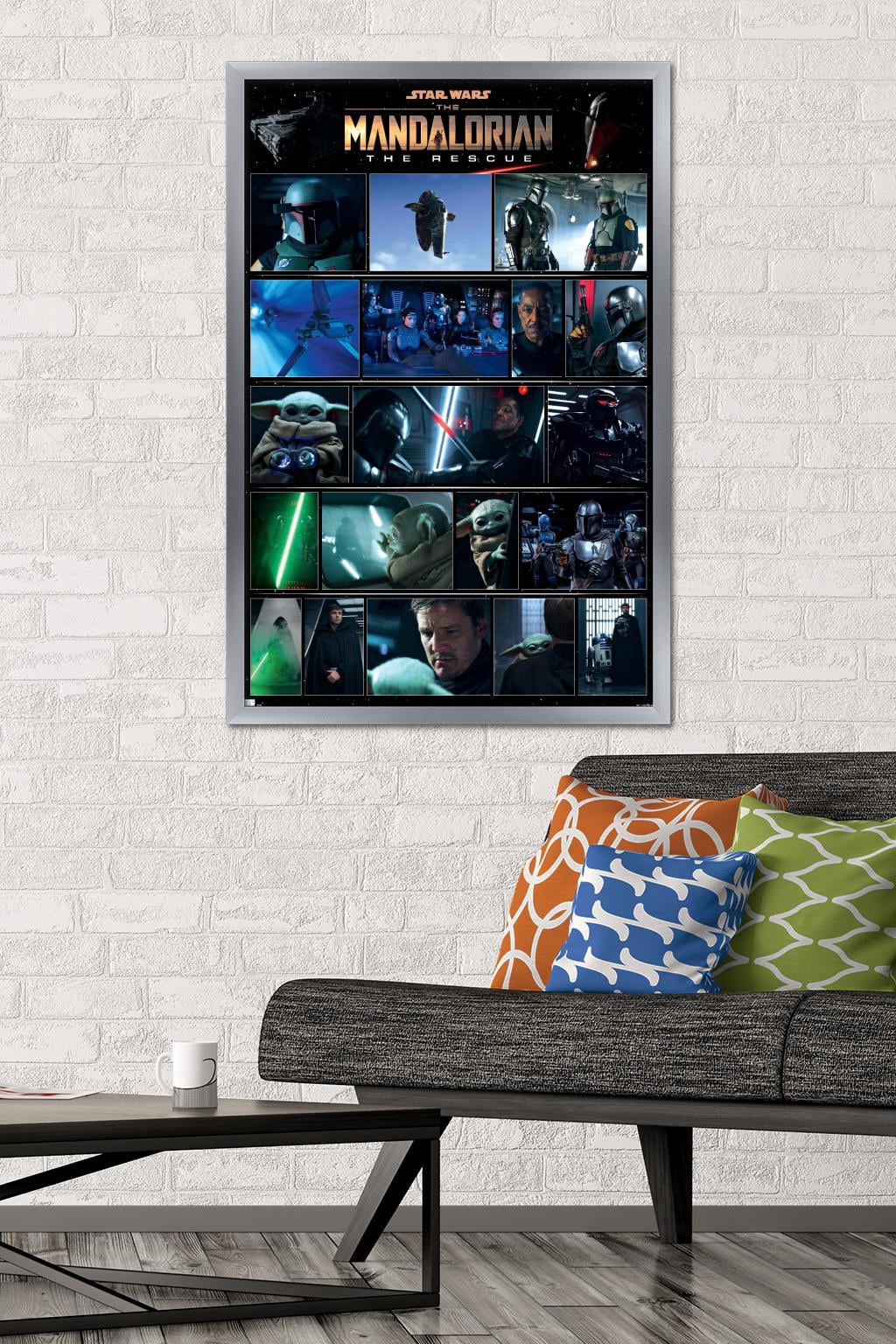 Star Wars: The Mandalorian Season 2 - Chapter 16 Grid Wall Poster, 22.375" x 34", Framed