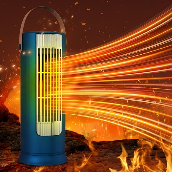 HIBIBUD Heating and Cooling Savings,Space Heater for Indoor Use Fast Heating,Low Noise Battery Powered Space Heater,Adjustable Thermostat Timer Energy Efficient,Safe Heater for Bedroom Office Home