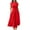 Red, variant on Lovskoo Summer Off The Shoulder Dresses for Women Solid Color Midi Casual Beach Vacation Dress with Pockets Beige