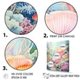 thumbnail image 3 of Designart "Soft Hues Coral Watercolor II" Coastal Coral Under Water Floater Framed Wall Decor, 3 of 5