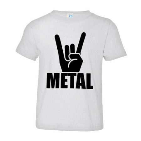

PleaseMeTees™ Toddler Metal Hand Rock Music Fingers Devil Horns HQ Tee