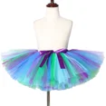 thumbnail image 4 of Falda de tul con diseño de pavo real para niñas, minifaldas de tul mullidas para niñas pequeñas, disfraz de animal para fiesta de cumpleaños en la jungla, tutús de ballet para niñas pequeñas, 4 of 5