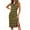 Yellow, variant on Sleeveless Women's Striped Summer Dress Casual Polo V Neck Slit Loose Fit T Shirt Midi Dresses