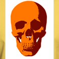 thumbnail image 3 of CafePress - Orange Skull Ash Grey T Shirt - Light T-Shirt - CP, 3 of 4