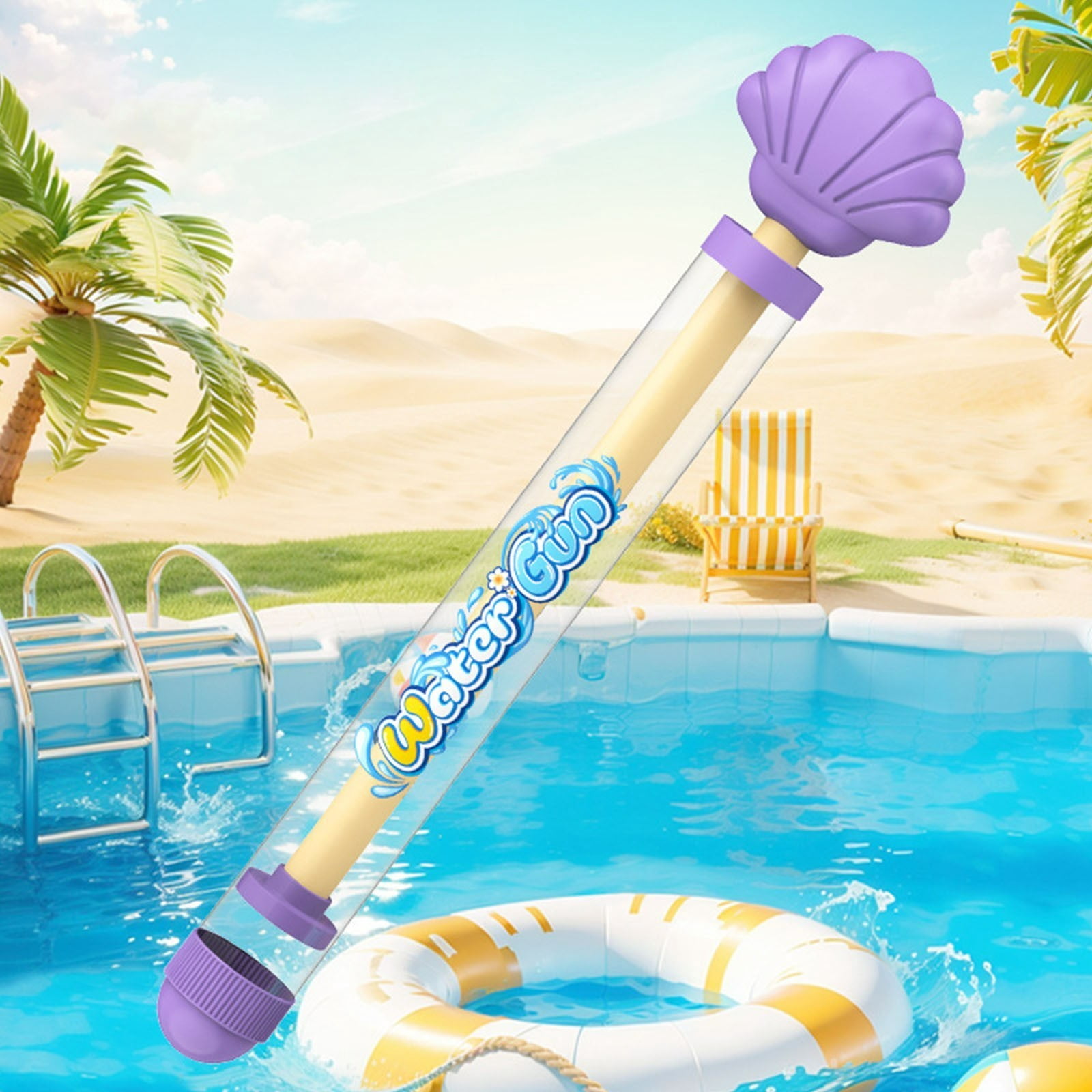 Creativity Fireworks Water Gun,Cute Shell Shaped Sprays Water Like Fireworks,Squirt Gun Umbrella-Shaped Spray for Summer Pool, Backyard, Beach, Birthday Party Outdoor Game
