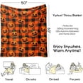 thumbnail image 6 of Halloween Blanket,Burnt Orange Buffalo Plaid Halloween Pumpkin Face Blanket, for Women,Halloween Flannel Fleece Throw Blanket for Home Living Room Bed Chair Decor 60"x50", 6 of 6