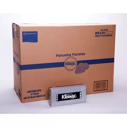 Caja Pañuelos Faciales Kleenex 89330 90 Hojas Dobles 72 Cajillas