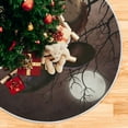 thumbnail image 5 of FMSHPON Happy Halloween Vintage Forest Owl Bird Xmas Christmas Tree Skirt Stand Mat for Holiday Party Decoration Indoor Outdoor 36 inches, 5 of 6