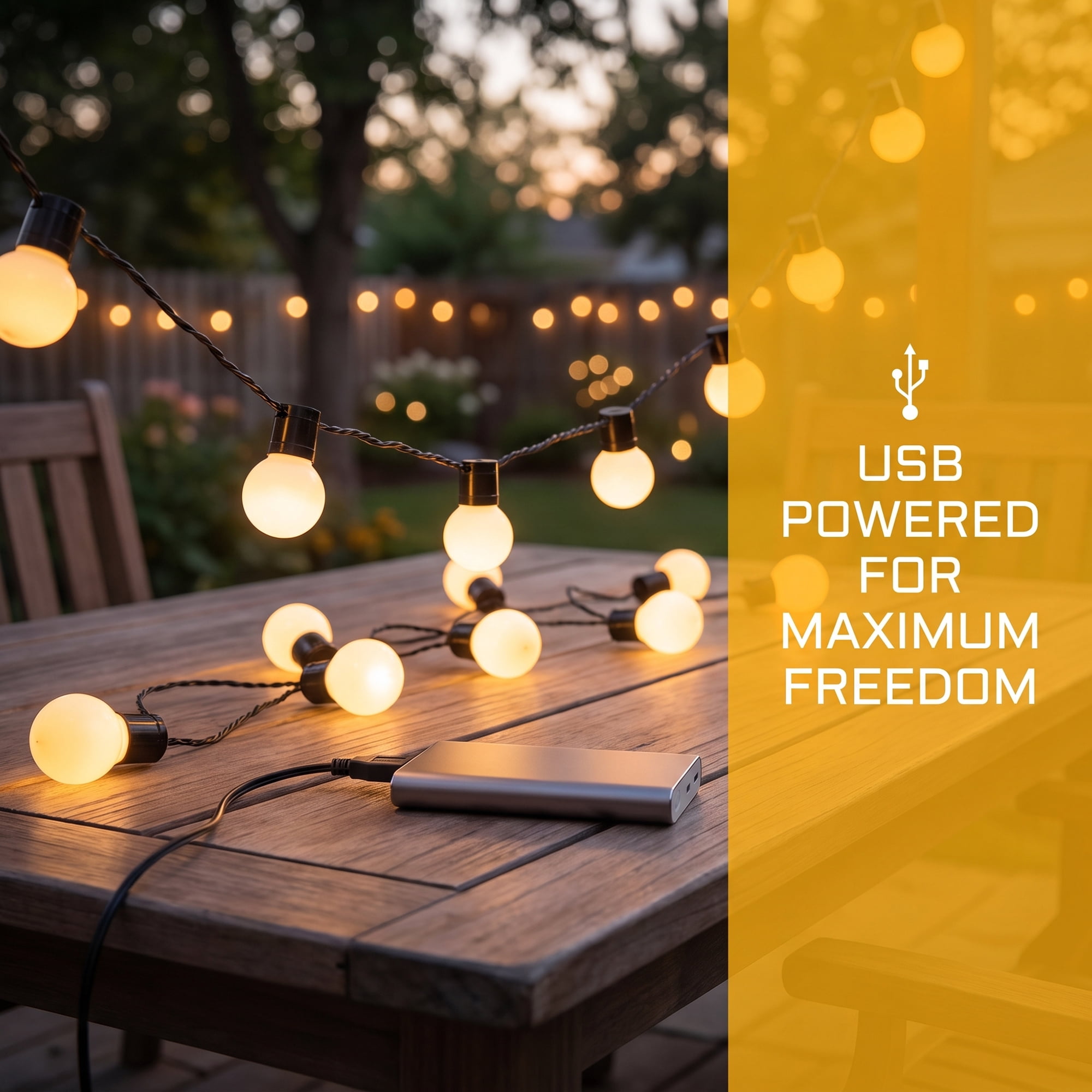 Unique Bargains Lights for Indoor Garlands with Vintage Style 16.4 ft USB Powered Operated