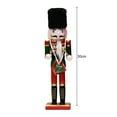 thumbnail image 5 of Sylvtty Christmas Nutcracker Ornament Wooden Puppet Statue Handmade Desktop Figurine Miniature Walnut Soldier Decoration for Holiday Table Decor, 5 of 7