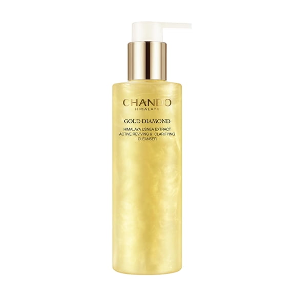 Limpiador facial CHANDO HIMALAYA Gold Diamond - Limpiador diario revitalizante y clarificante con aminoácidos para hidratación y un cutis luminoso (200 ml/6,76 oz)