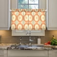 thumbnail image 2 of Yayeee Kitchen Curtains Tier Pair Light Filtering 27"x36" Rod Pocket Short Cafe Window Panel, Orange Circle, 2 of 7
