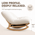 thumbnail image 4 of LEGAHOME Oversized Rocking Accent Chair Indoor, 41.3in Papasan Rocking Lounge Chair for Adults with Corduroy Cushion, Plush Reading Nook Chair for Living Room, Solid Wood Base, Antique White, 4 of 8