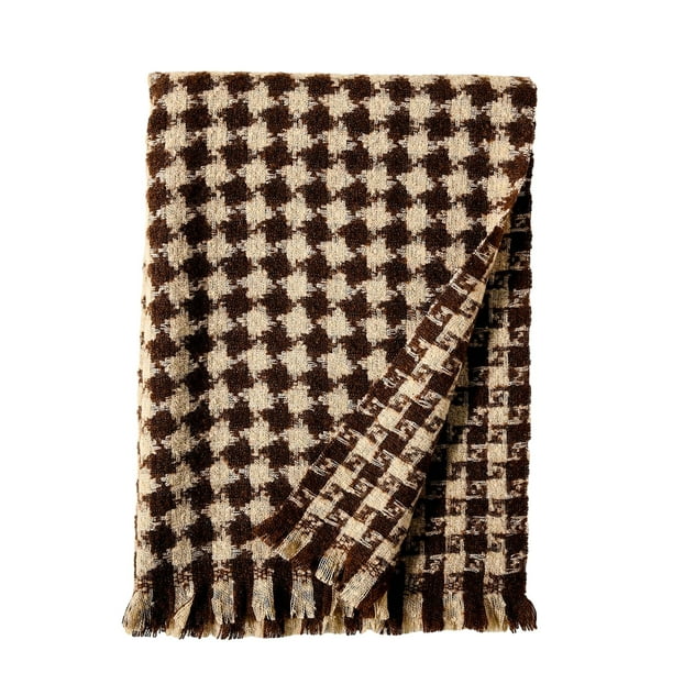 Bufandas para mujer, bufandas de invierno cálidas y acogedoras para mujer, bufandas gigantes con cuadros gruesos y suaves, elegantes, chal tipo capa