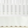 thumbnail image 3 of Lush Decor Coastal Chic Scalloped Edge Baby Crib Skirt Single 28" W x 52" L + 16" Drop Neutral - Scalloped Crib Skirt - Gender Neutral Nursery Decor - White Crib Skirt, 3 of 6