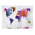 thumbnail image 1 of Tapiz del Mapa del Mundo JAMW Acuarela Abstracto 150 * 100 cm, 1 of 5