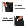 thumbnail image 6 of FEDTOSING Men's 2 in 1 Running Shorts Quick Dry Workout Athletic Shorts with Pocket Black,up to 3XL, 6 of 7