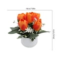 thumbnail image 3 of Mini tulipanes artificiales en maceta, flores falsas tipo bonsái, arreglo floral artificial realista para decoración de interiores, plástico, para escritorio, mesa o como detalle decorativo, 3 of 6